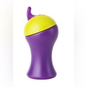 BOON Swig Tall Flip Top Sippy Cup, Purple and green